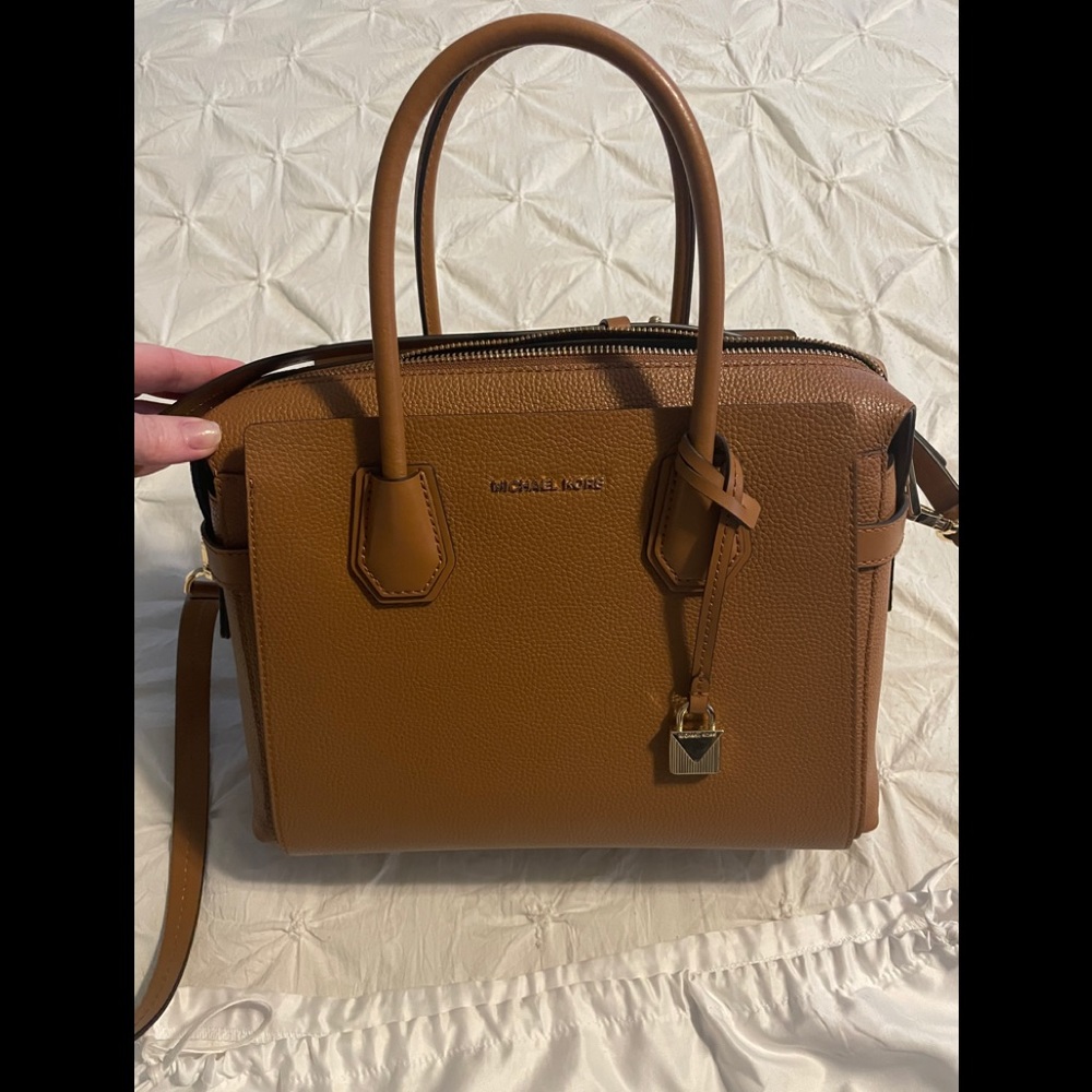 Michael Kors Belted Mercer Bag Tan